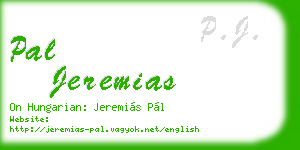 pal jeremias business card